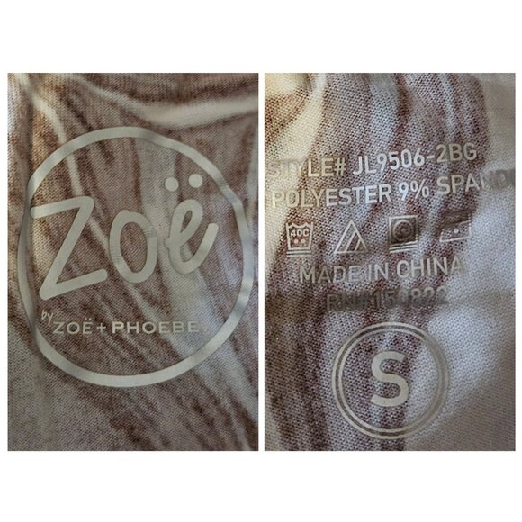 2/$35- Zoe + Phoebe Multi Swirl Print Cutout Leggings Small Women Size Small - Picture 7 of 7